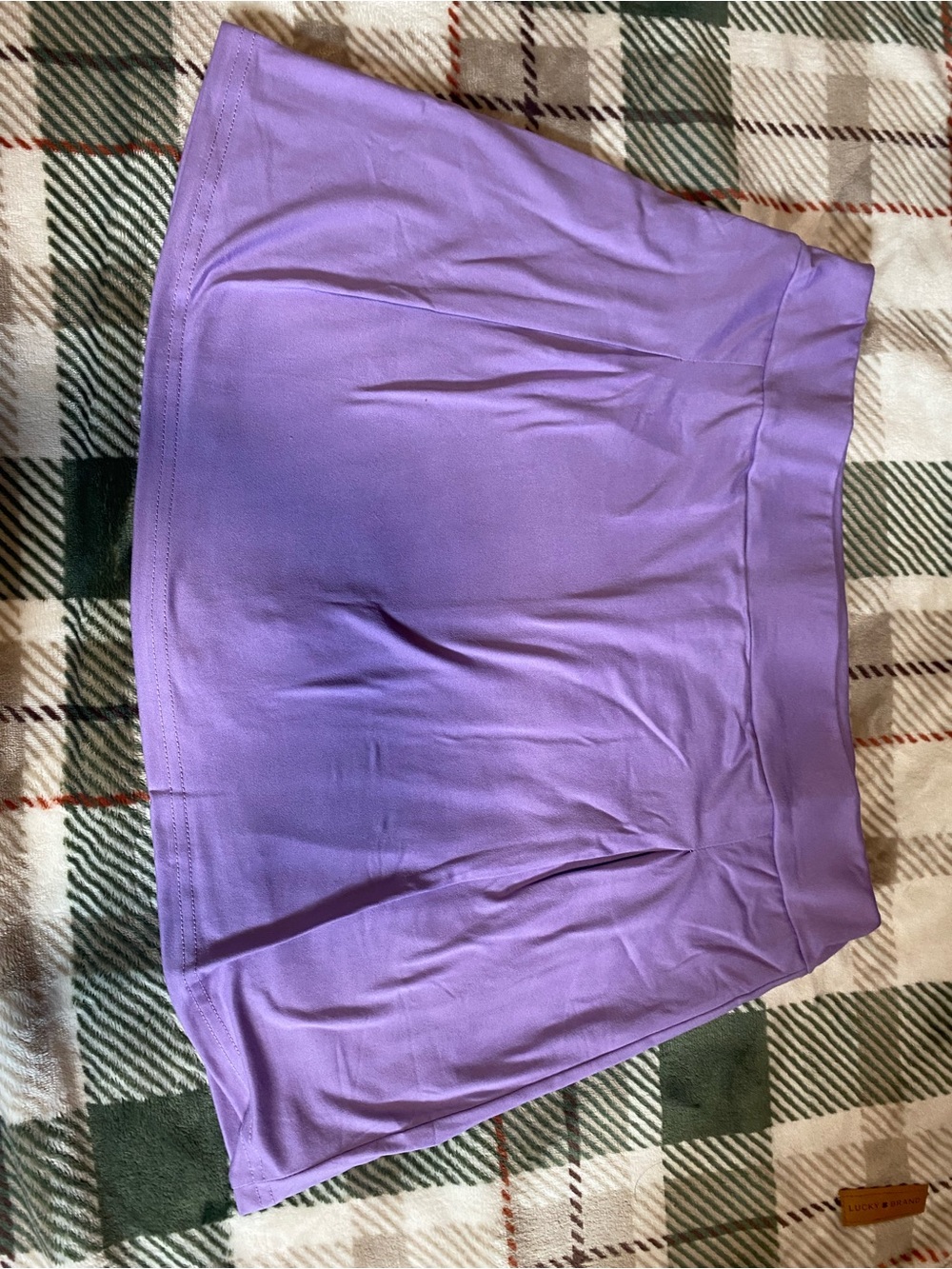 Lilac Athletic Skirt with Built-In Shorts
